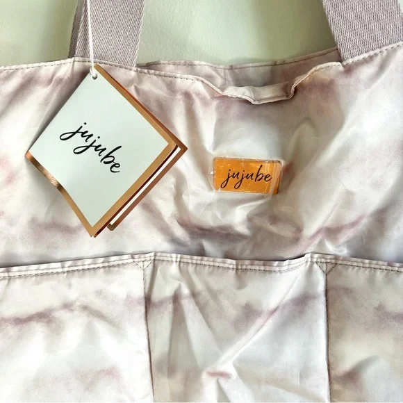 Ju-Ju-Be Super Bee Rose Quartz Pink Diaper Bag Marble Women’s Baby Maternity - Picture 2 of 11